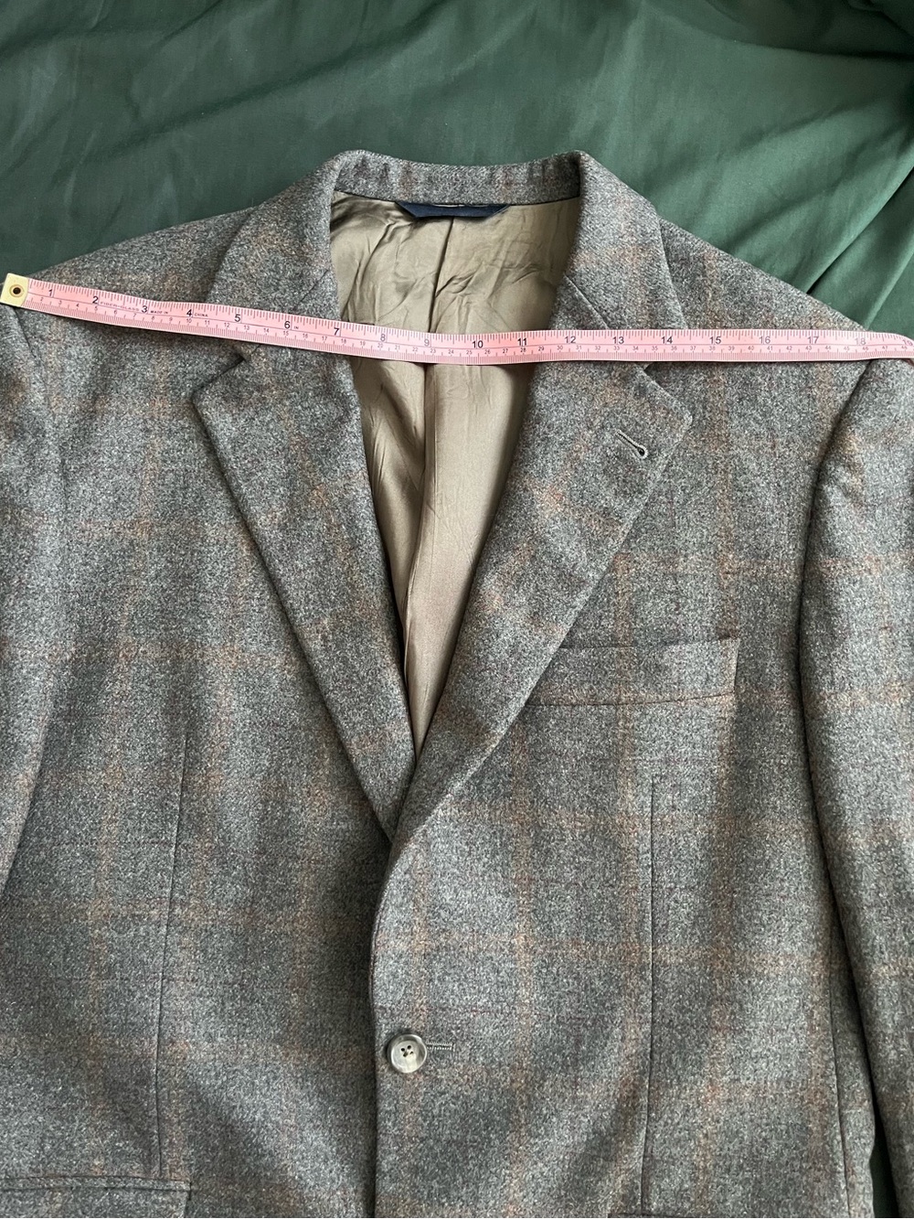 BURBERRY Men's Wool/Cashmere Grey Two Button Blazer 39 R with FLAW - Picture 7 of 15